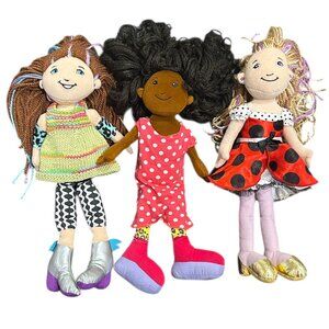 Y2K Manhattan Toy Groovy Girls Dolls‎ Lot of 3 13" Plush Dolls Collectible 90s